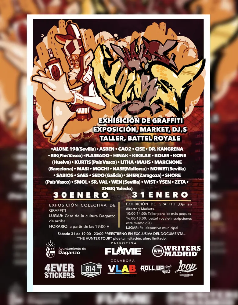 Cartel de la exhibición de graffiti de Walls Colors