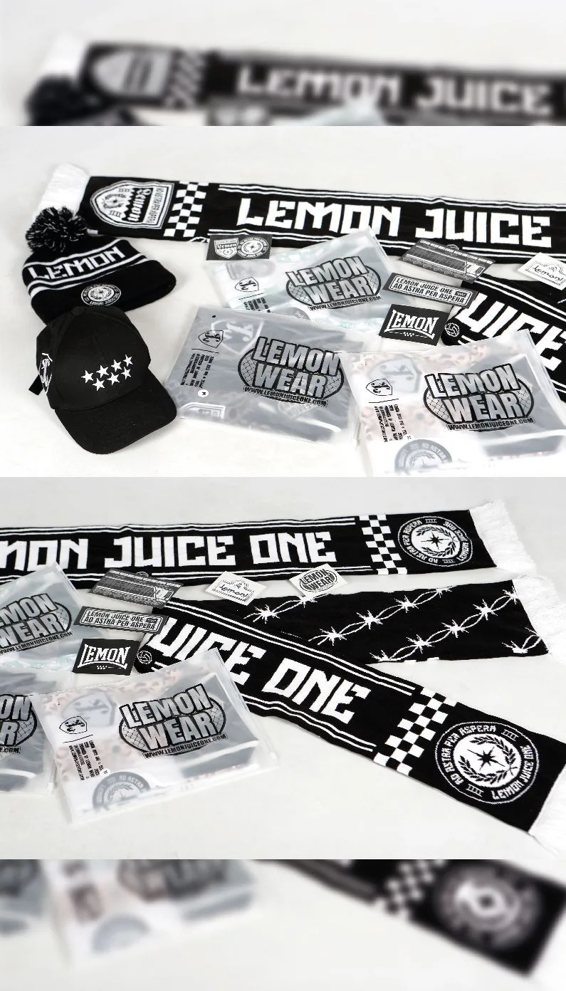 Bufandas, gorra y stickers de Lemon Juice One