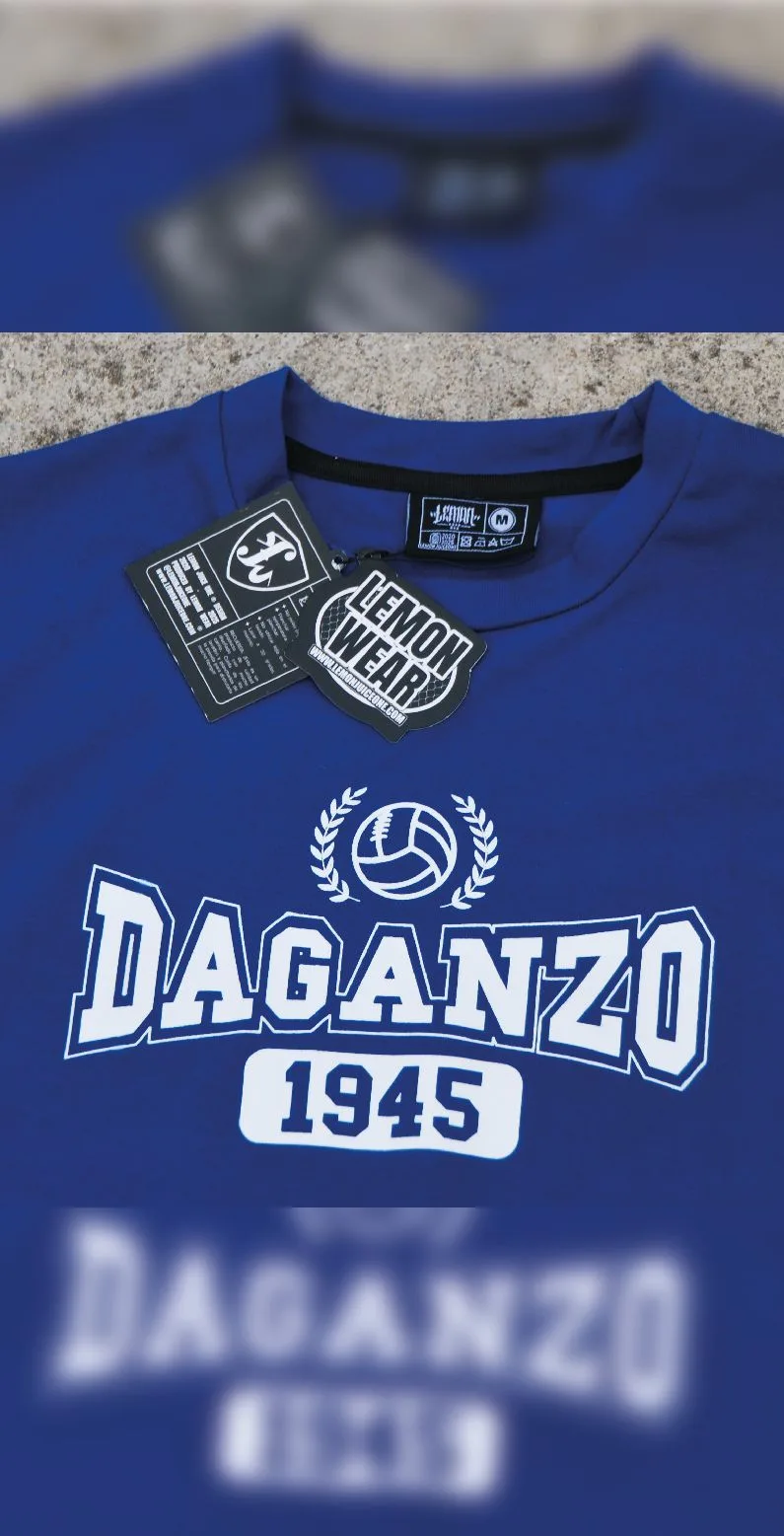 Camiseta azul Daganzo 1945 hecha por Work B2B