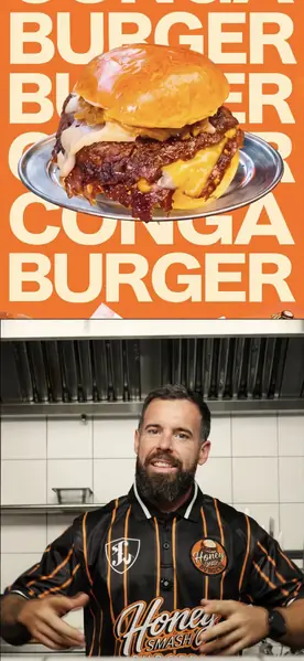 Cartel de la Conga Burger de Honey Smash